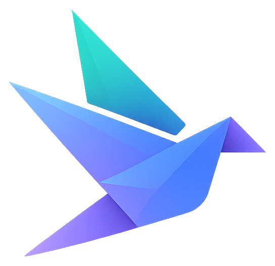 KAMI origami bird logo